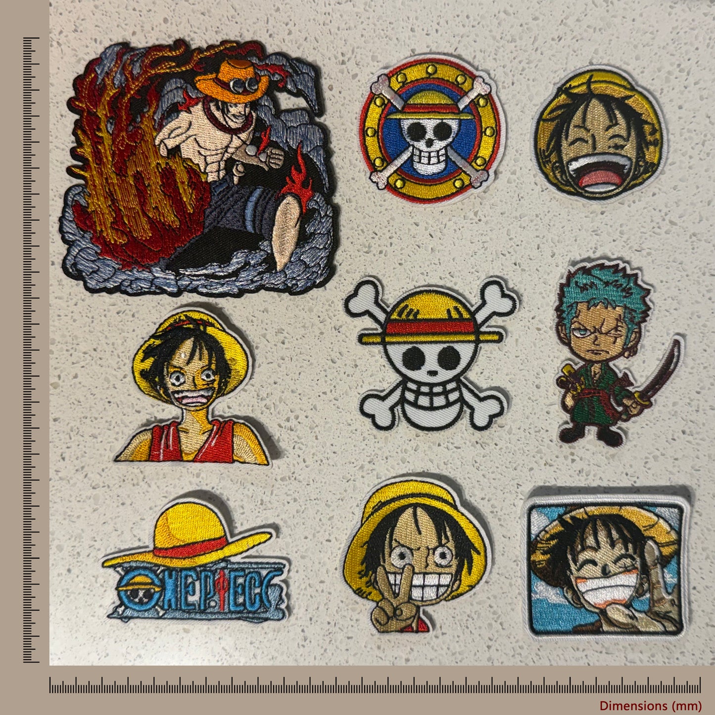 One Piece Embroidered Iron-On Patch