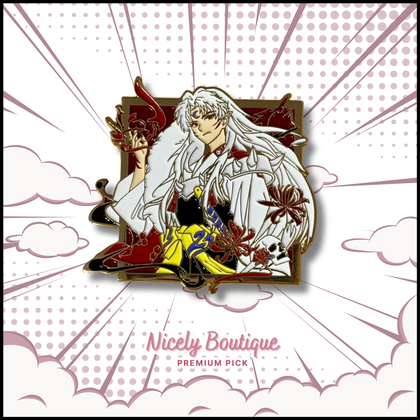 Sesshomaru -Inspired Character Enamel Pin