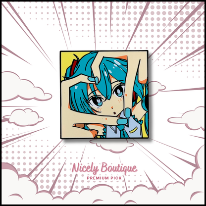 Cyber Idol -Inspired Character Enamel Pin