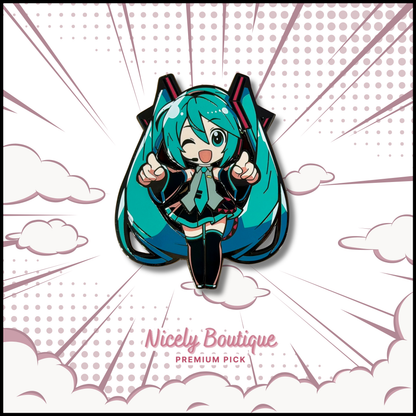 Cyber Idol -Inspired Character Enamel Pin
