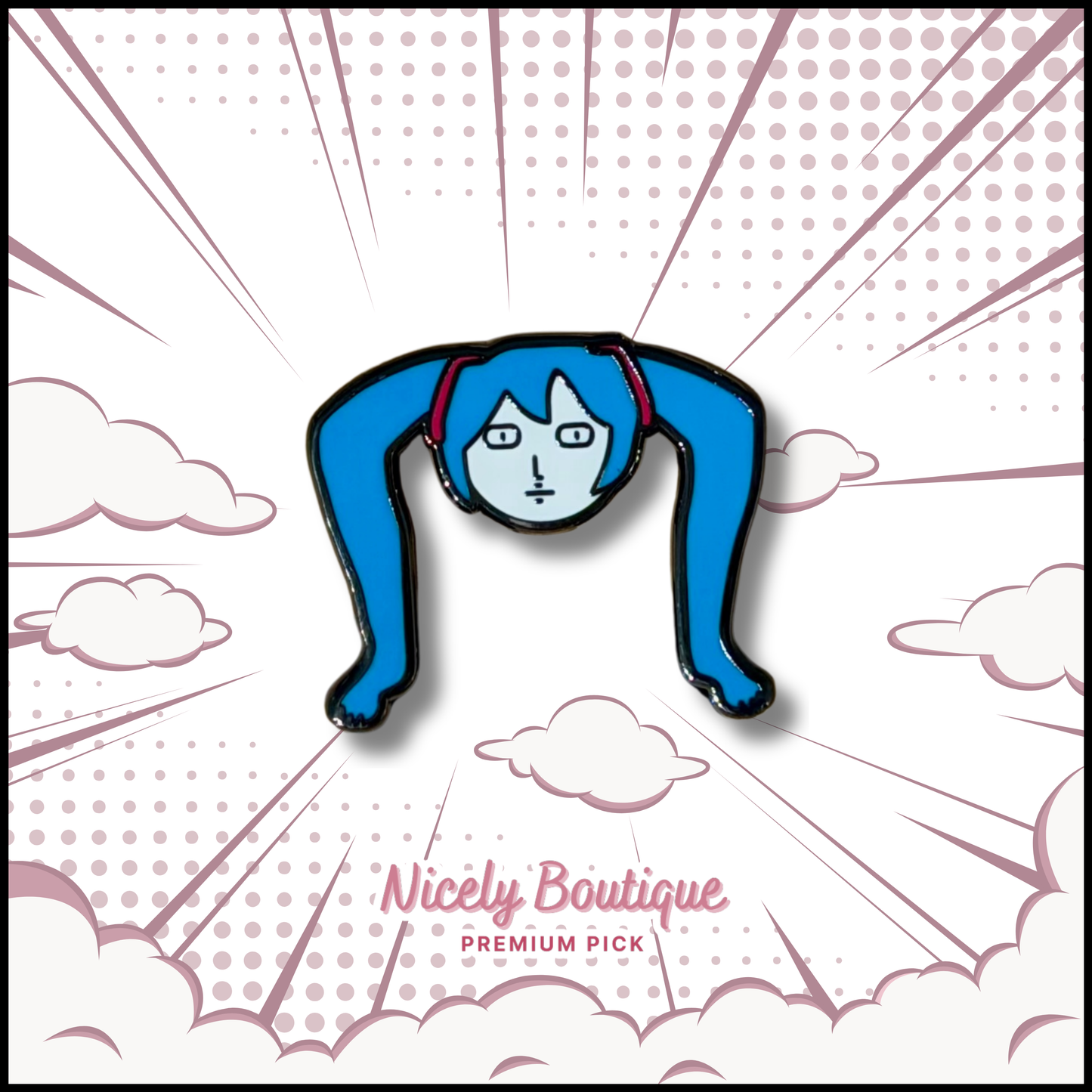 Cyber Idol -Inspired Character Enamel Pin