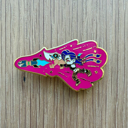 Chaotic Powder Rebel -Inspired Character Enamel Pin