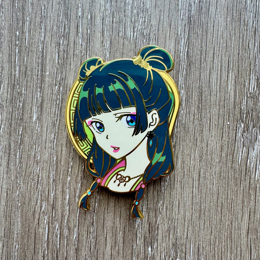 Elegant Anime Girl Enamel Pin, The Apothecary Diaries