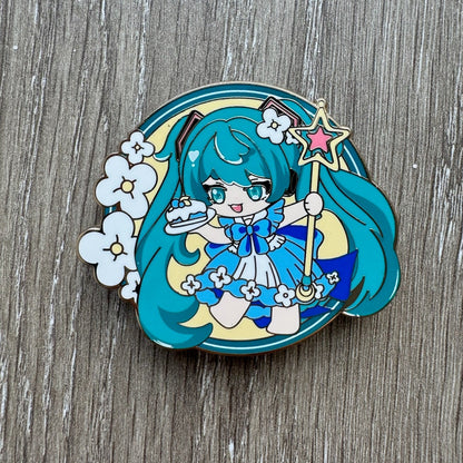 Cyber Idol -Inspired Character Enamel Pin