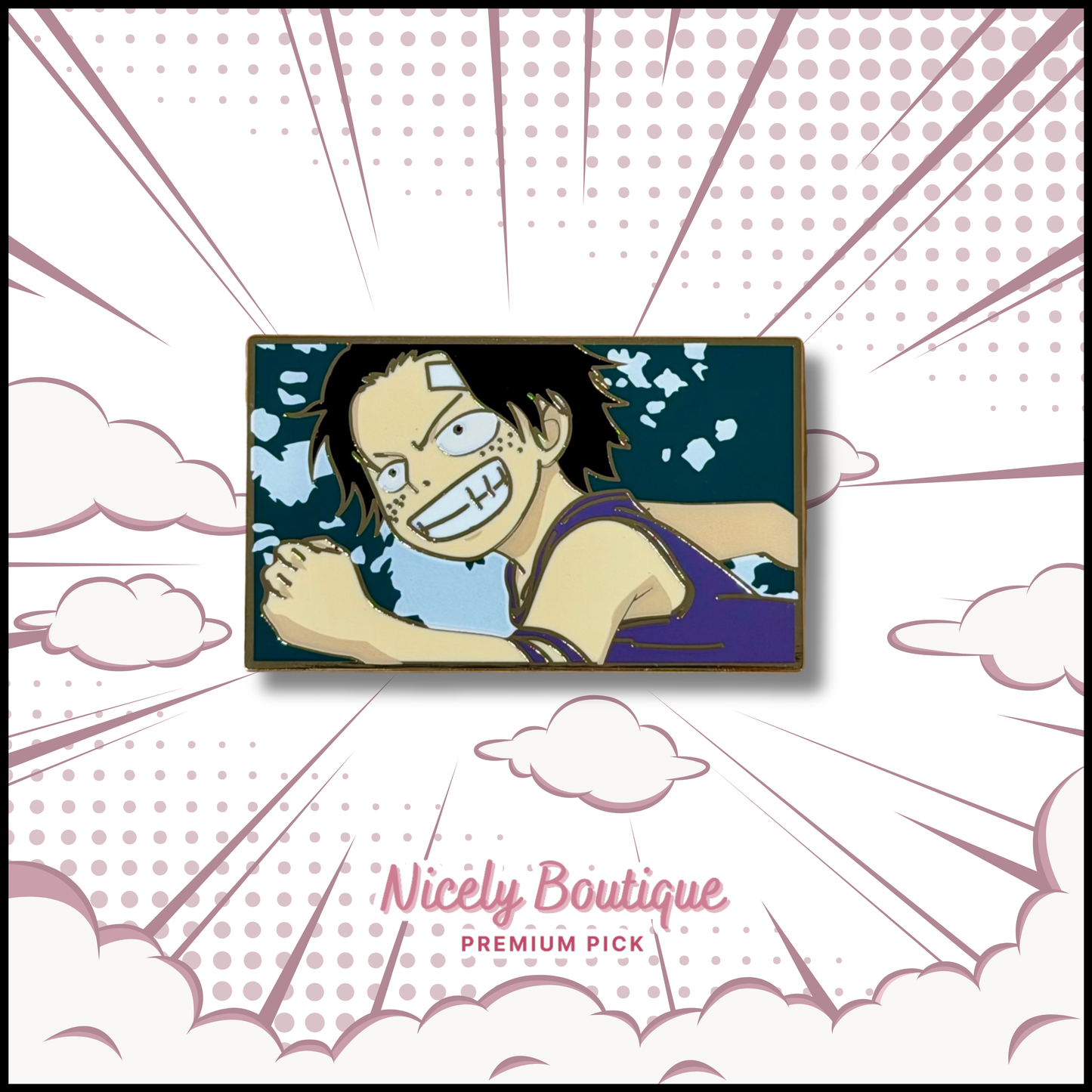 🕒  PRE-ORDERS Flame Fist Pirate -Inspired Character Enamel Pin