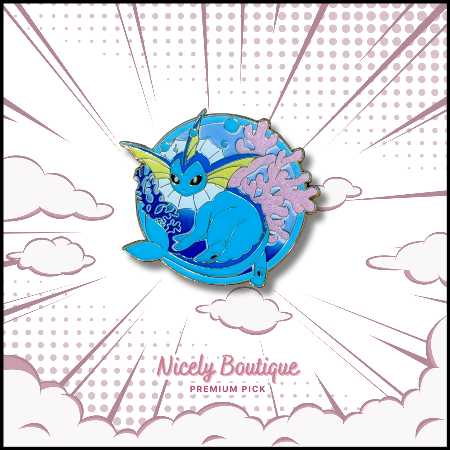 Water Element Creature -Inspired Character Enamel Pin