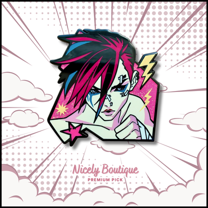 🕒  PRE-ORDERS Chaotic Powder Rebel -Inspired Character Enamel Pin