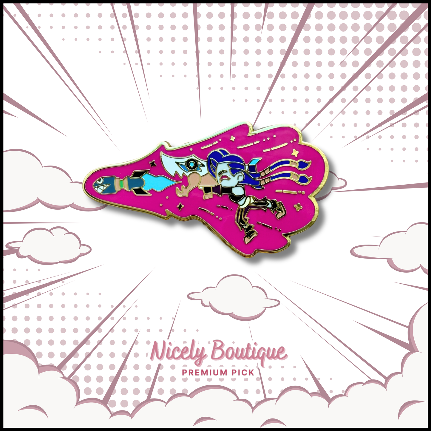 Chaotic Powder Rebel -Inspired Character Enamel Pin