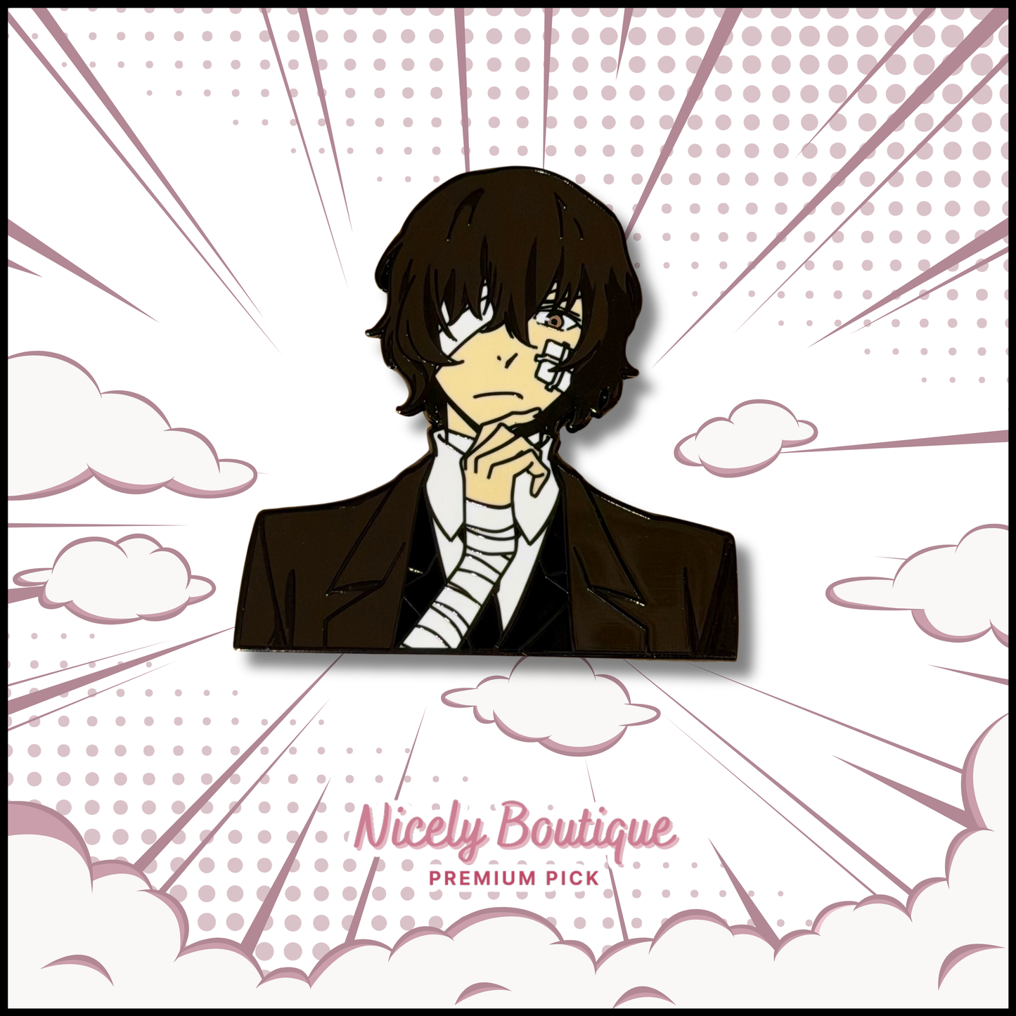 Dazai Osamu-Inspired Character Enamel Pin