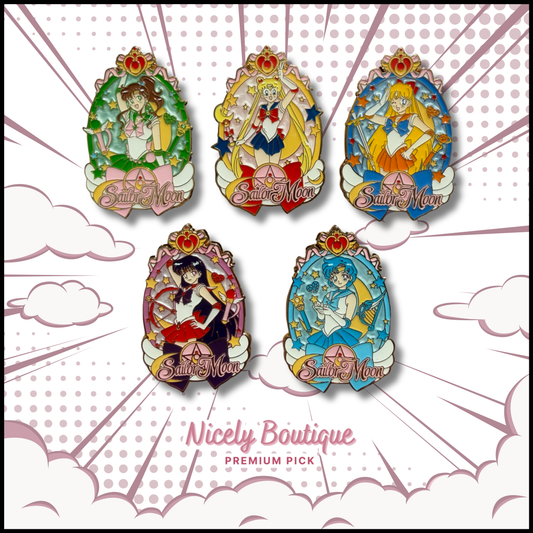 🕒  PRE-ORDERS Sailor Moon 5pc -Inspired Character Enamel Pin