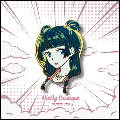 Elegant Anime Girl Enamel Pin, The Apothecary Diaries