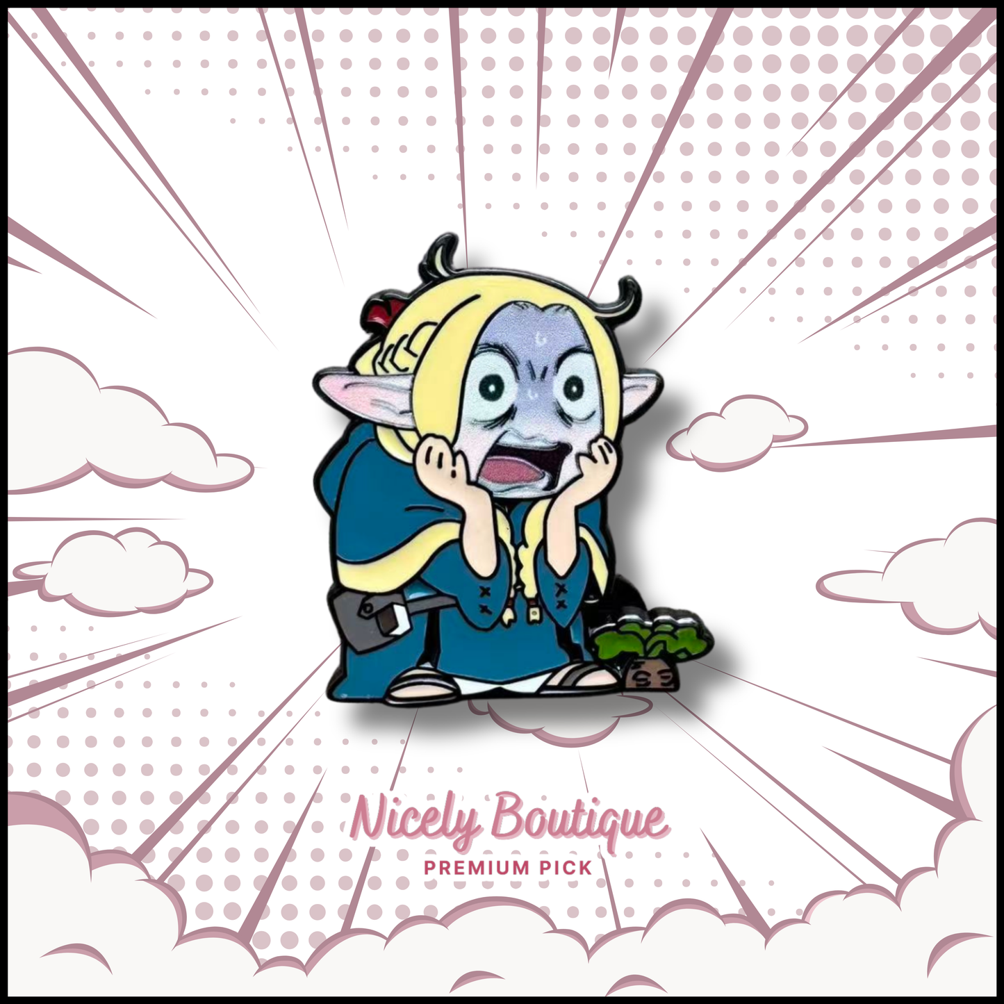 Elegant Anime Girl Enamel Pin, The Apothecary Diaries
