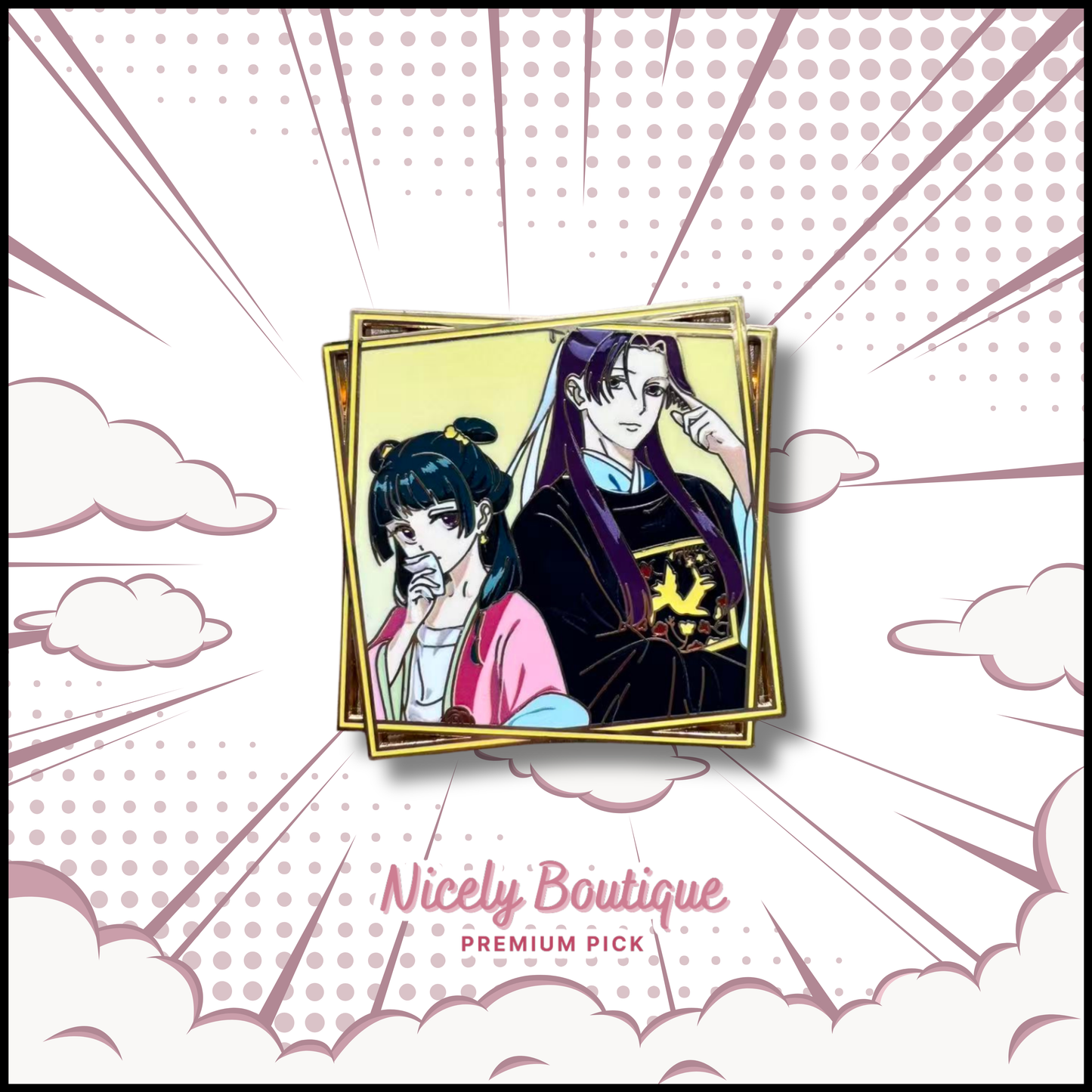 Elegant Anime Girl Enamel Pin, The Apothecary Diaries