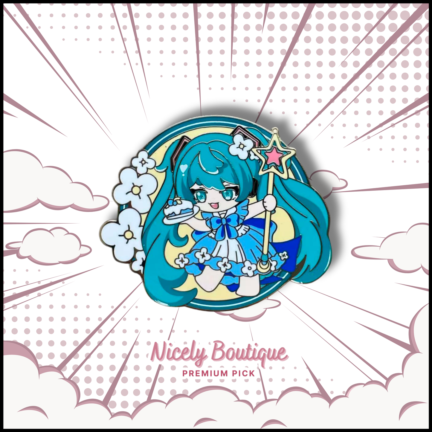 Cyber Idol -Inspired Character Enamel Pin