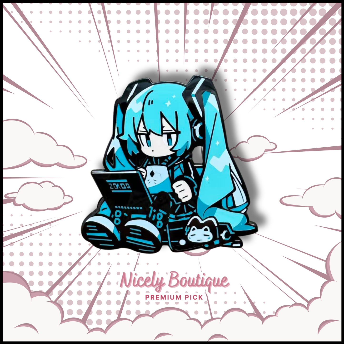 Cyber Idol -Inspired Character Enamel Pin