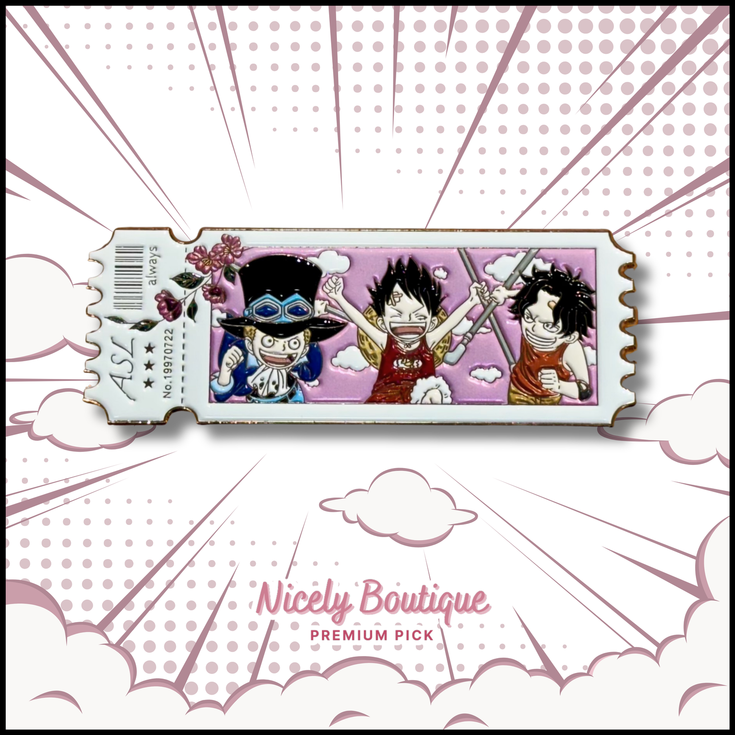 Pirate Brothers Childhood -Inspired Character Enamel Pin