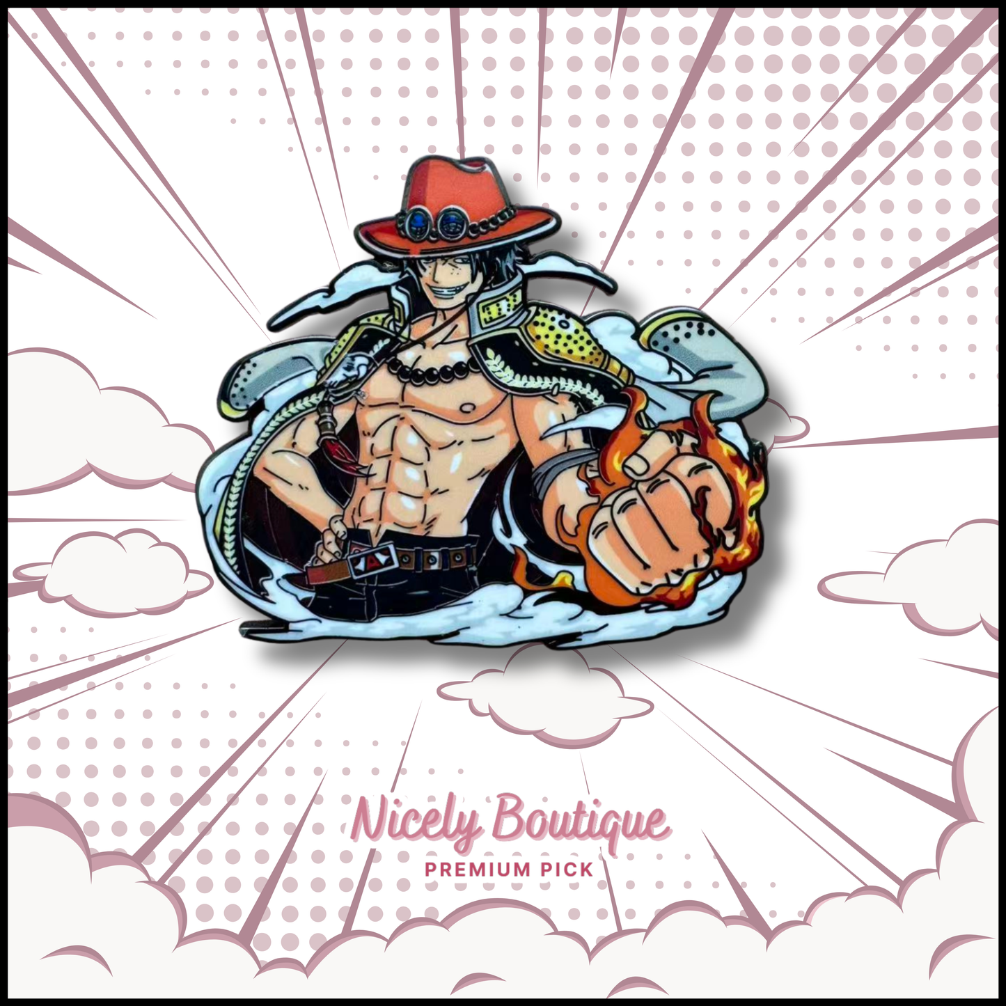 🕒  PRE-ORDERS Flame Fist Pirate -Inspired Character Enamel Pin