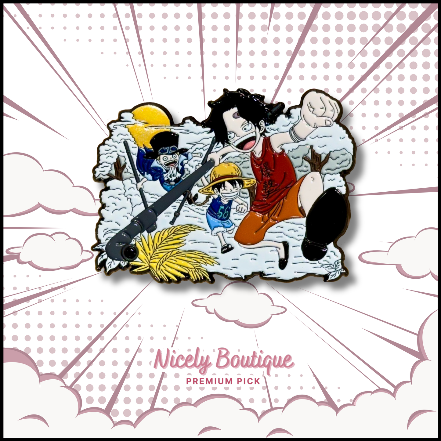 Pirate Brothers Childhood -Inspired Character Enamel Pin
