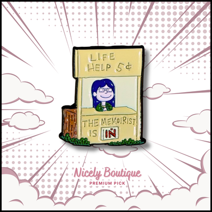 🕒 PRE-ORDERS Advice Booth Girl -Inspired Character Enamel Pin