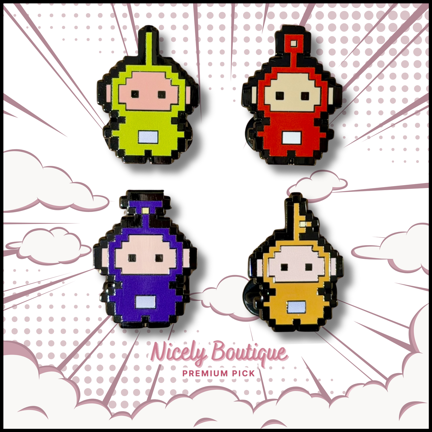 Teletubbies -Inspired Character Enamel Pin